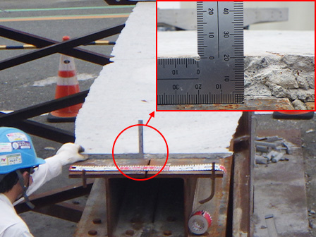 Figure 4: Concrete section on the girder